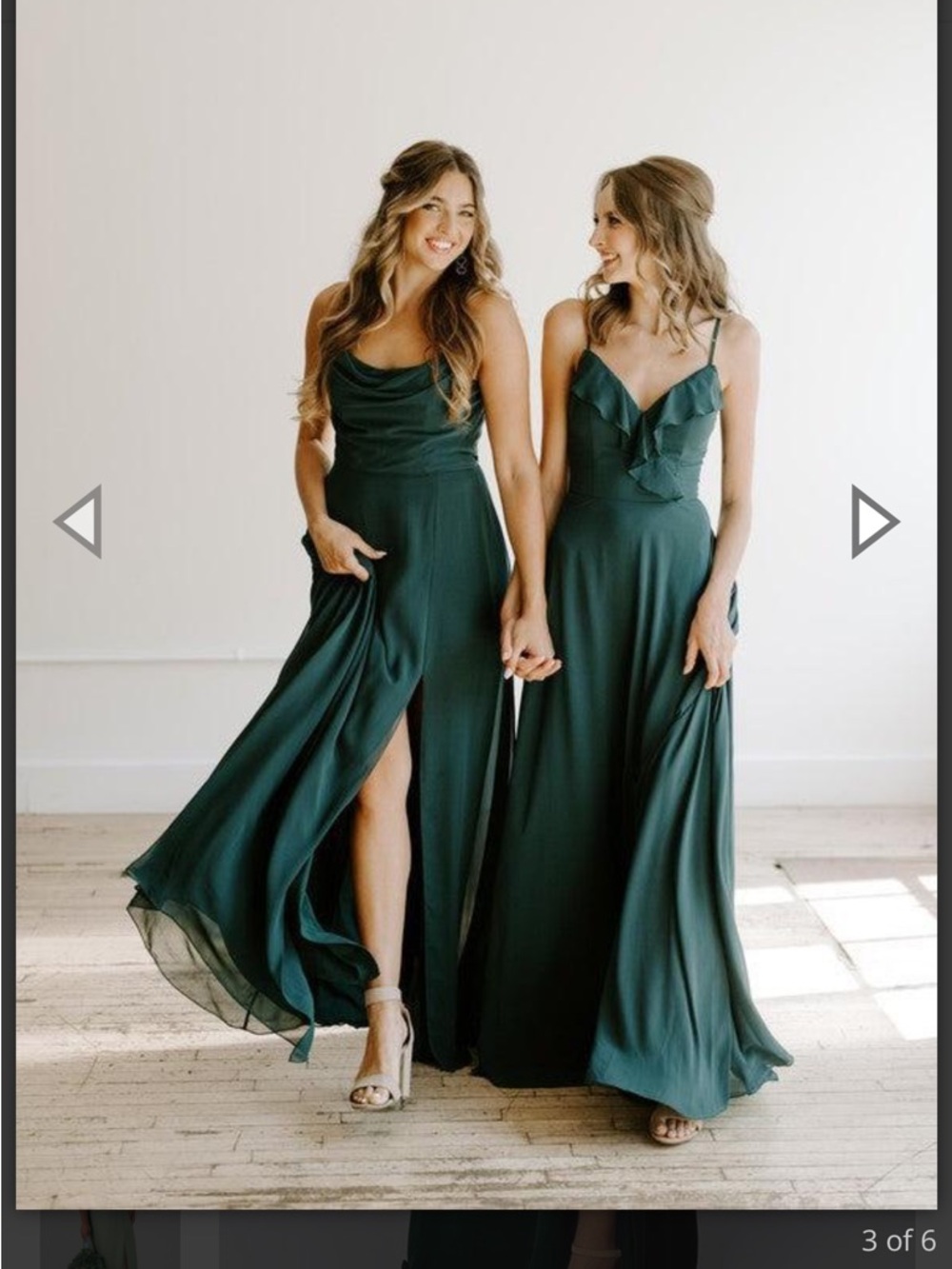 Kennedy blue Felicity Bridesmaid dress in forest green - Picture 2 of 12